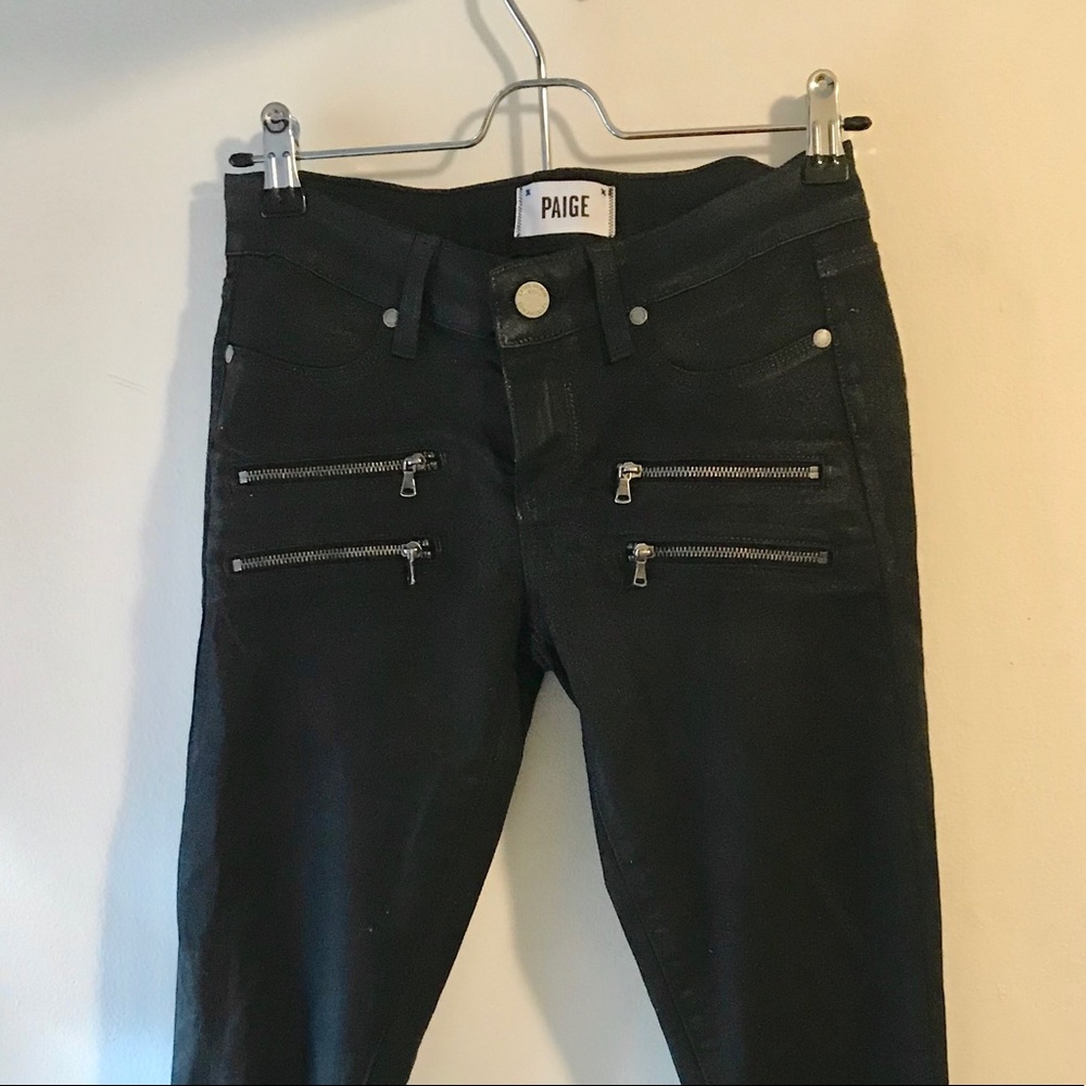 PAIGE COATED BLACK EDGEMONT JEAN - Picture 7 of 11